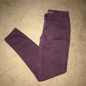 American Eagle Jeans Burgundy/Maroon Size 0